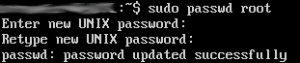 Password di root, impostare